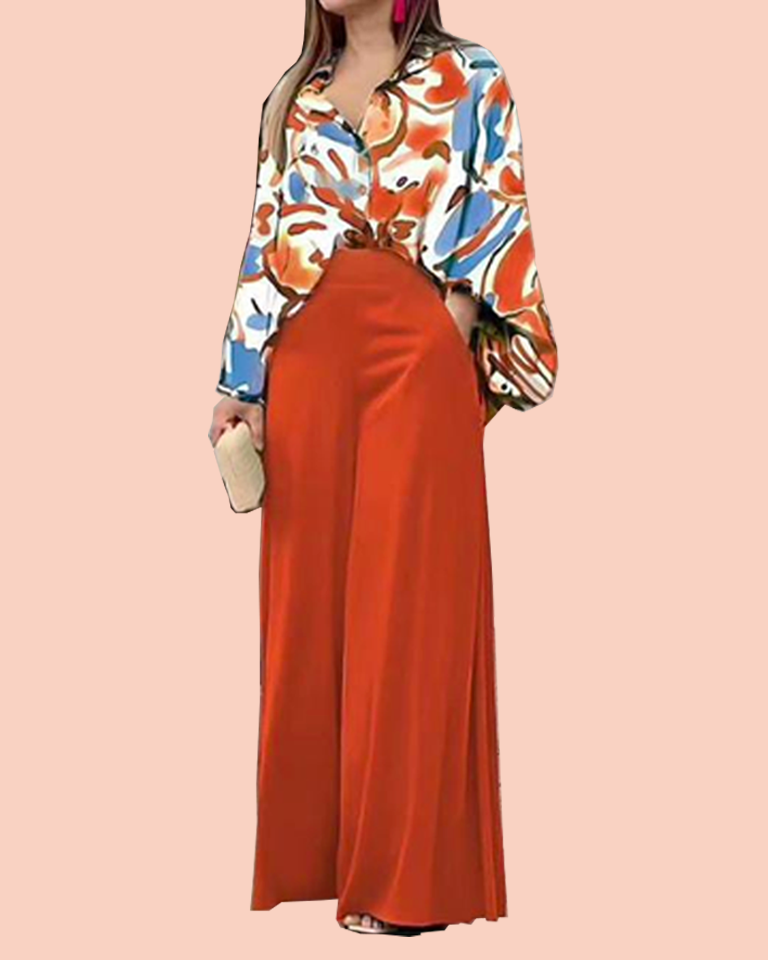 Ladies Formal Trouser and Shirt – 2 Piece Set