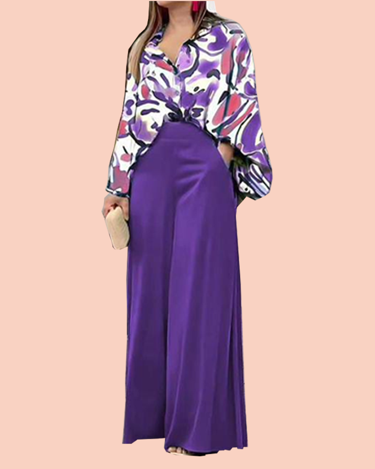 Ladies Formal Trouser and Shirt – 2 Piece Set